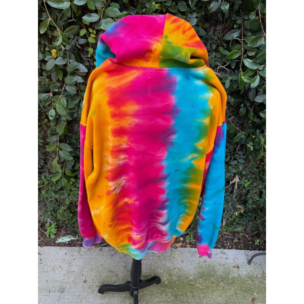 Upcycled Tie Dye Hoodie - Gay appliqué - Picture 6 of 6